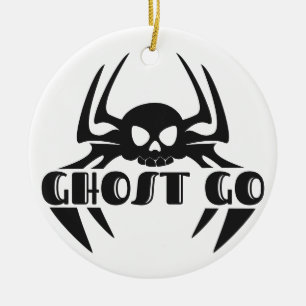 Ornamento De Cerâmica Ghost Go Spooky Season