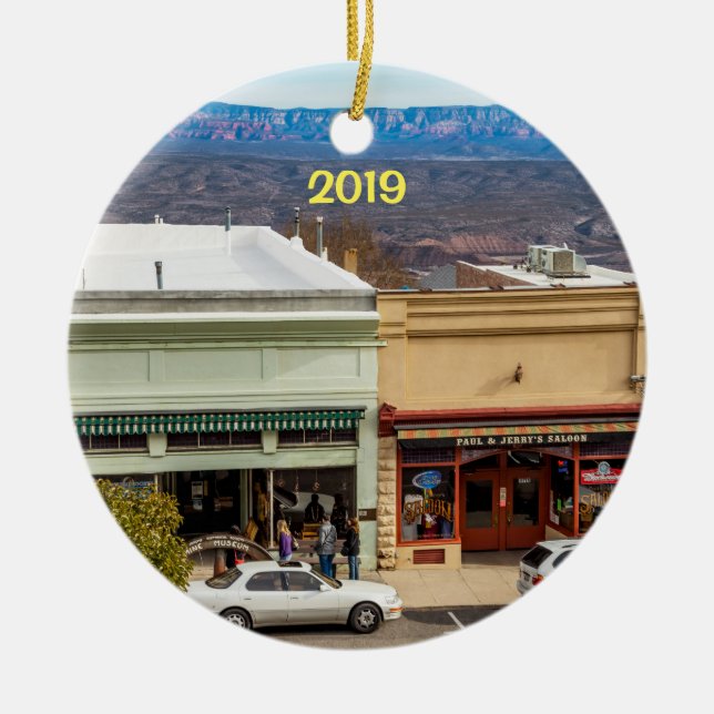 Ornamento De Cerâmica Ghost Town, Jerome, Arizona (Frente)