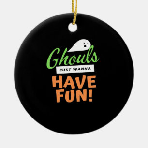 Ornamento De Cerâmica Ghouls Só Quer Se Divertir - Halloween Ghouls Fund