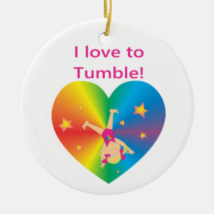 Ornamento De Cerâmica Ginástica - Amor a Tumble por Bella