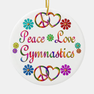 ORNAMENTO DE CERÂMICA GINÁSTICA DO AMOR DA PAZ