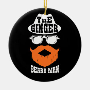 Ornamento De Cerâmica Ginger Beard Man Engraçado Ruiva Irlandeses