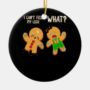 Ornamento De Cerâmica Gingerbird Men Natal Engraçado Cookie Baía