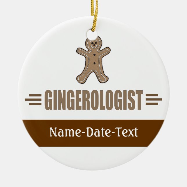 Ornamento De Cerâmica Gingerbread (Frente)