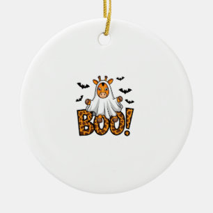 Ornamento De Cerâmica Girafa Bonita Boo Halloween Diversão Zoo Lover