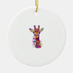 Ornamento De Cerâmica Girafa Gráfica Esética e Cuta Girafa Meninas