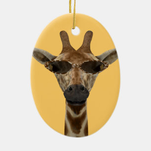 Ornamento De Cerâmica Giraffe Incognito