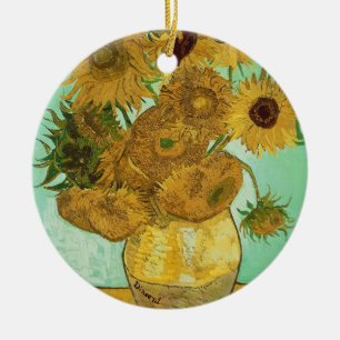 Ornamento De Cerâmica Girassóis de Vincent van Gogh , 1888