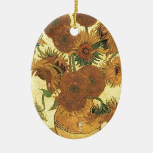 Ornamento De Cerâmica Girassóis por Van Gogh