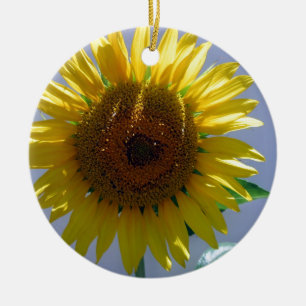Ornamento De Cerâmica Girassol Amarelo