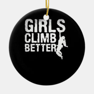 Ornamento De Cerâmica Girls Rock Climbings para Crianças Caminhando Mon