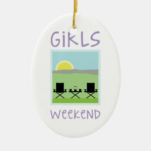 Ornamento De Cerâmica Girls Weekend