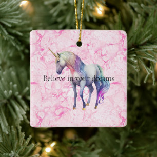 Ornamento De Cerâmica Girly Swirls - Girly Swirly Pink