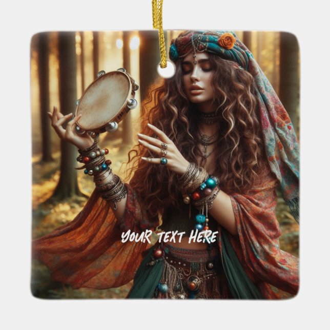 Ornamento De Cerâmica Gitana (Frente)
