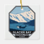 Ornamento De Cerâmica Glacier Bay National Park Alaska Orca Art Vintage<br><div class="desc">O vetor do Parque Glacier Bay é trabalho de arte design. O parque é uma terra natal,  um laboratório vivo,  um parque nacional,  uma natureza selvagem designada,  uma reserva da biosfera e um patrimônio mundial.</div>