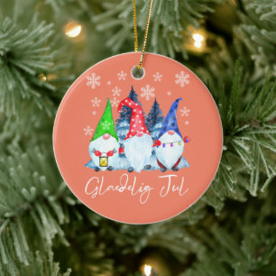 Ornamento De Cerâmica Glaedeling Jul Nordic Gnomos Tomte Nisse Dinamarqu