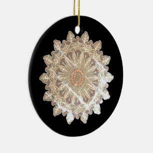 Ornamento De Cerâmica Gleam Flocos de Neve Congelados #6