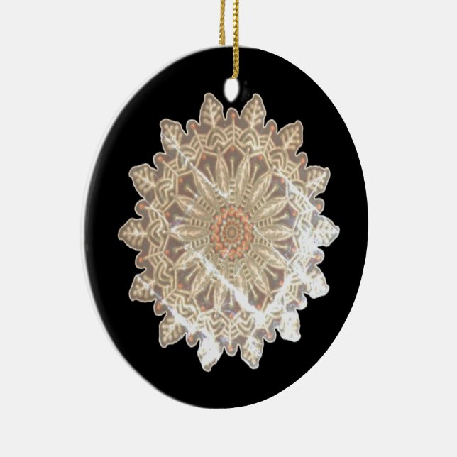 Ornamento De Cerâmica Gleam Flocos de Neve Congelados #6 (Direito )