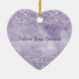 Ornamento De Cerâmica Glitzy Roxo