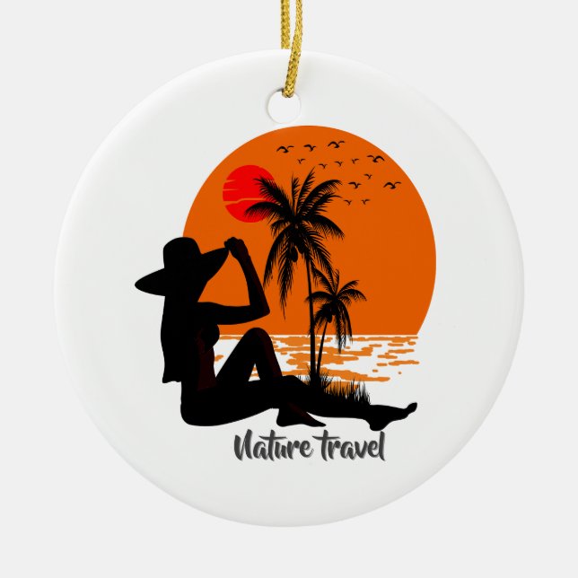 Ornamento De Cerâmica Global Tourism Resilience Day (Frente)