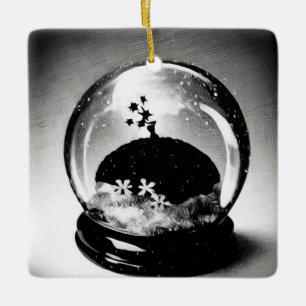 Ornamento De Cerâmica Globo de Neve Surreal