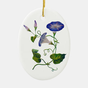 Ornamento De Cerâmica Glórias Azuis Bordados