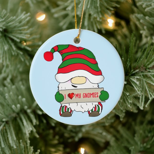 Ornamento De Cerâmica Gnome de Natal (Árvore)