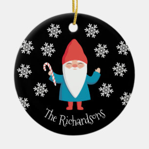 Ornamento De Cerâmica Gnomo Christmas