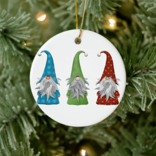 Ornamento De Cerâmica Gnomo de Natal