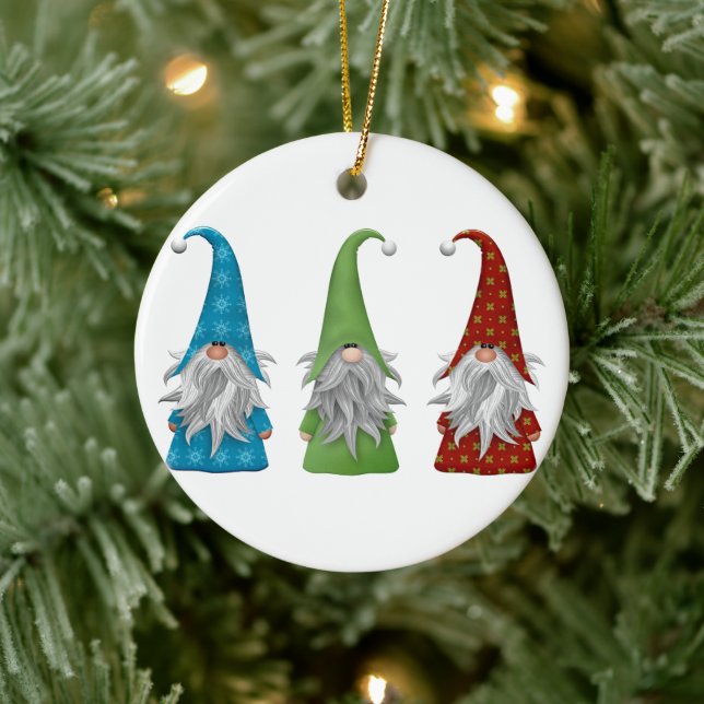 Ornamento De Cerâmica Gnomo de Natal (Árvore)