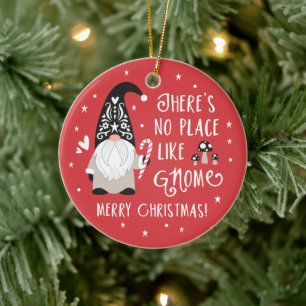 Ornamento de Cerâmica Gnomo de Natal