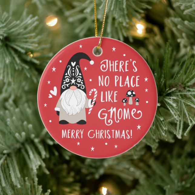 Ornamento de Cerâmica Gnomo de Natal (Árvore)