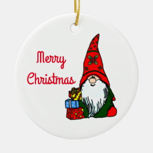 Ornamento De Cerâmica Gnomo do Natal