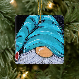 Ornamento De Cerâmica Gnomo Sweet Gnomo