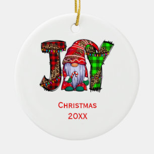 Ornamento De Cerâmica Gnomos Alegres Personalizados Feliz Natal 