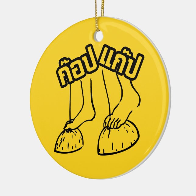 Ornamento De Cerâmica Gob Gab ☐ Jogos Tailandeses Tradicionais (Esquerda)