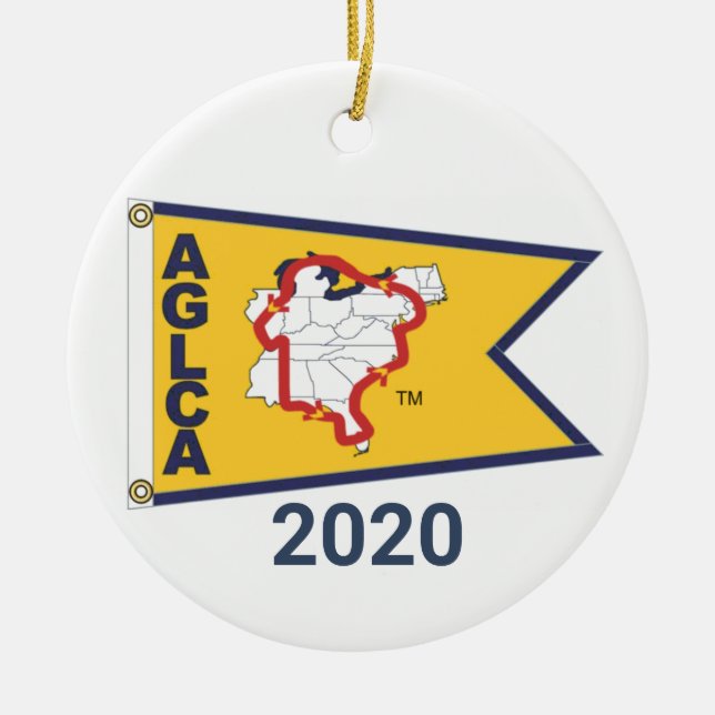 Ornamento De Cerâmica Gold Burgee (2020) Ceramic Ornament (Frente)