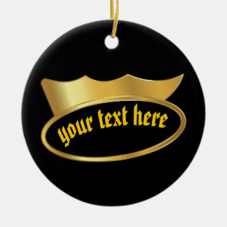 Ornamento De Cerâmica Gold crown Personalized Hanging Decor Ornament