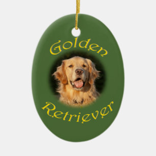 Ornamento De Cerâmica Golden retriever