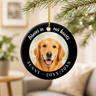 Ornamento De Cerâmica Golden Retriever Para Sempre em Nossos Corações Pr