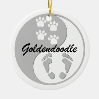 Ornamento De Cerâmica goldendoodle
