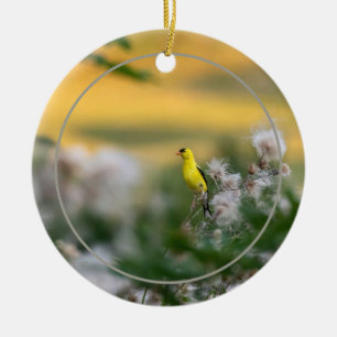 Ornamento De Cerâmica Goldfinch E Este Outono
