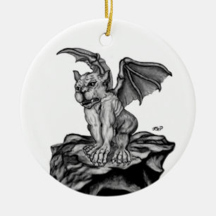 Ornamento De Cerâmica Golem pequeno Gargoyle