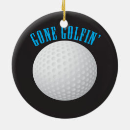 Ornamento De Cerâmica Golf Ball ⛳ 🎁 Golfe Golfe