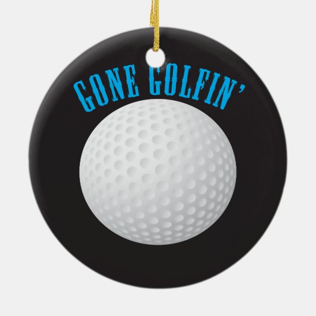 Ornamento De Cerâmica Golf Ball ⛳ 🎁 Golfe Golfe (Traseira)