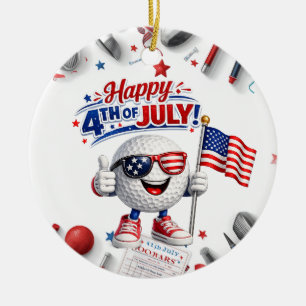 Ornamento De Cerâmica Golfe 4 de Julho Dia da Independência
