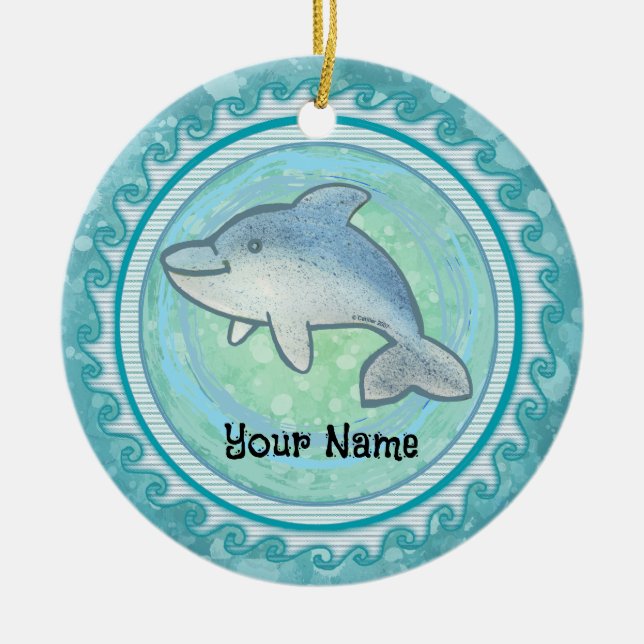 Ornamento De Cerâmica Golfinho Bebê (Frente)