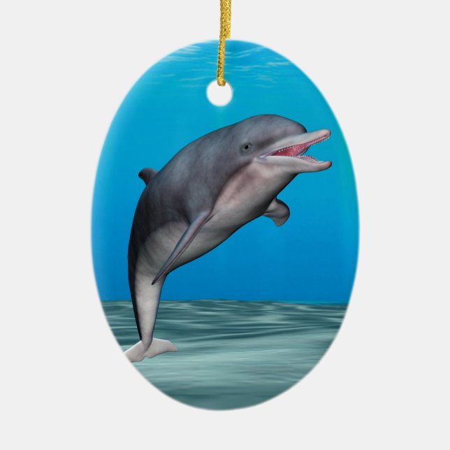 Ornamento De Cerâmica Golfinho Fofo (Frente)