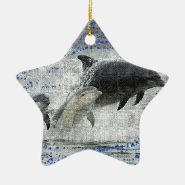 Ornamento De Cerâmica Golfinhos (Frente)