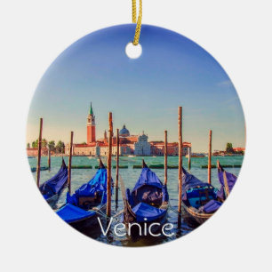 Ornamento De Cerâmica Gondolas em Veneza, Itália